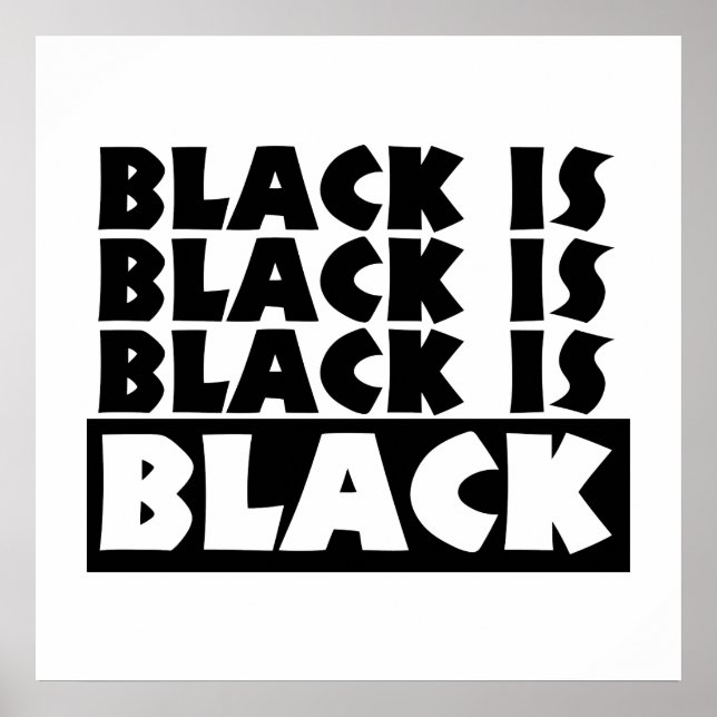 Poster Le noir est noir (Devant)