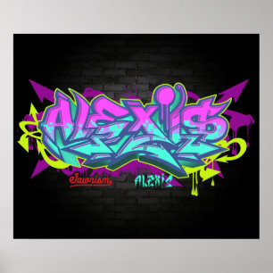 Poster Le nom Alexis en graffiti