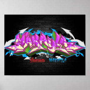 Poster Le nom de Makayla en graffiti