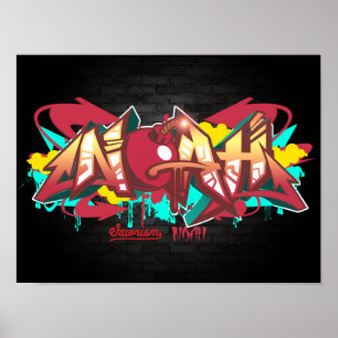 Poster Le nom Noah en graffiti