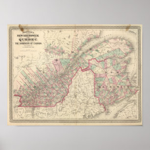 Poster Le Nouveau Brunswick et le Québec