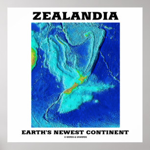 Poster Le nouveau continent de la Terre de Zealandia