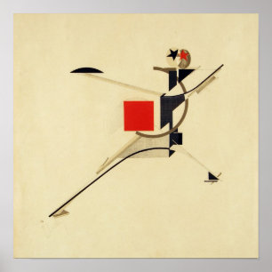 Poster Le nouvel homme par El Lissitzky Abstrait