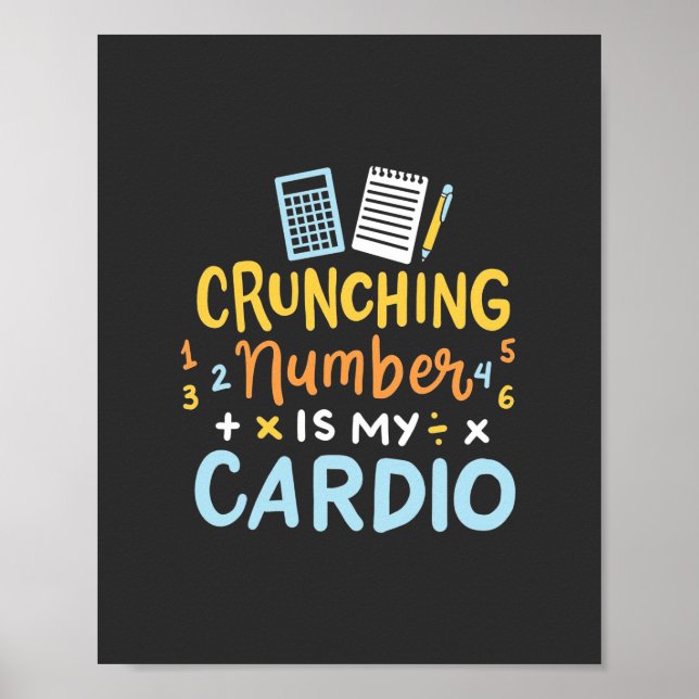 Poster Le Numéro D'Arrêt Comptable Est Mon Cardio (Devant)