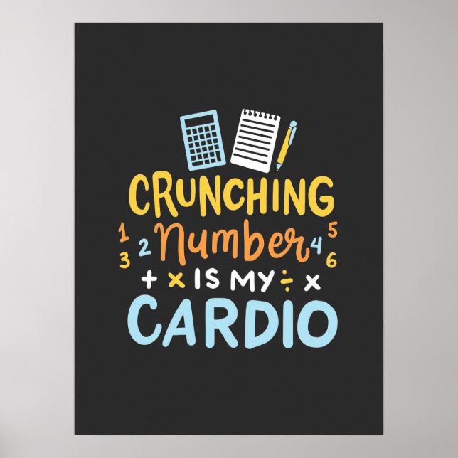 Poster Le Numéro D'Arrêt Comptable Est Mon Cardio (Devant)