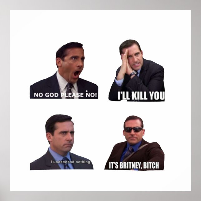 Poster Le pack Office Micheal Scott Funny Memes (Devant)