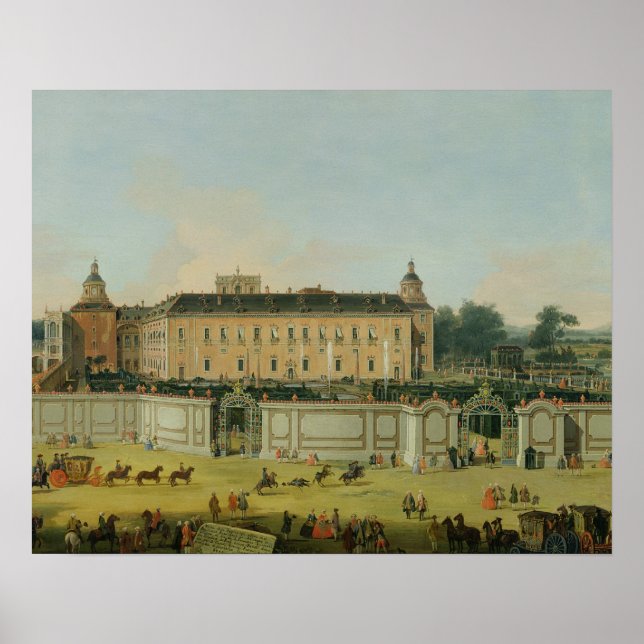 Poster Le Palais d'Aranjuez, 1756 (huile sur toile) (Devant)