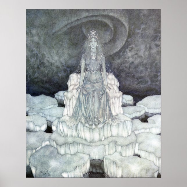Poster Le Palais de la Reine des Neiges par Edmund Dulac (Devant)