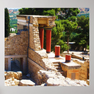 Poster Le palais de Minoan de l'AFFICHE de Knossos