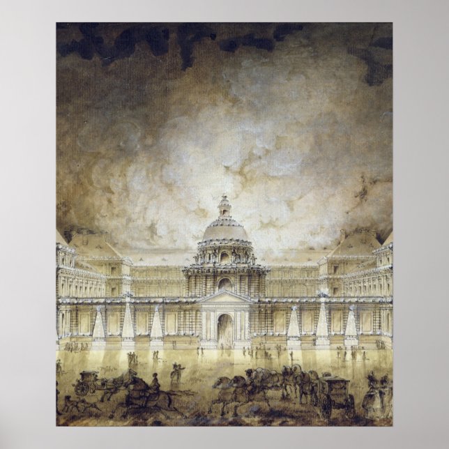 Poster Le Palais du Luxembourg éclairé (Devant)
