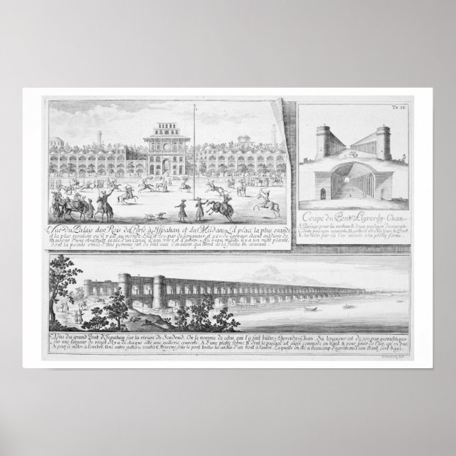 Poster Le Palais Royal d'Ispahan, Une section transversal (Devant)