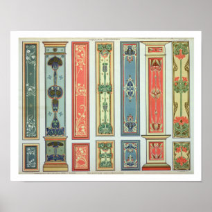 Poster Le panneau conçoit, le plat XII de l'unité