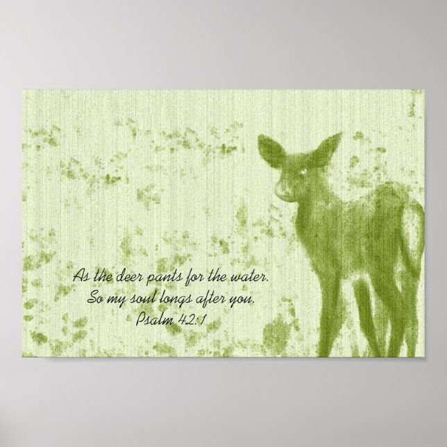 Poster Le pantalon de cerfs pour le psaume aquatique (Devant)