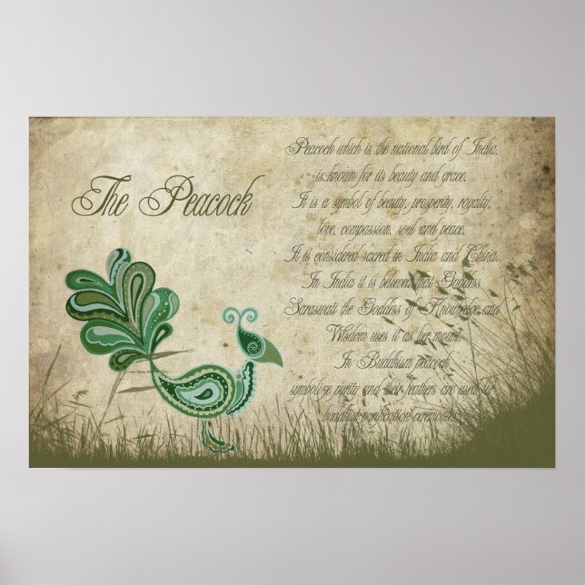 Poster Le paon (Devant)