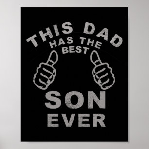 Poster Le papa a le meilleur fils qui soit Cadeau de la f