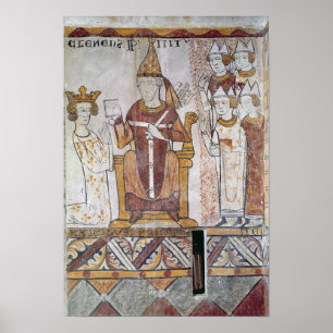 Poster Le pape Clément IV investit Charles d'Anjou