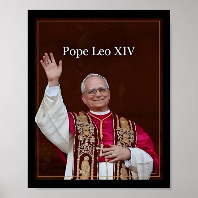 Poster Le Pape Leo Xiv (Devant)
