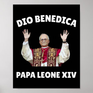 Poster Le Pape Leo Xiv - Dieu béni le Pape Leo Xiv