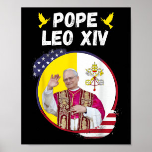 Poster Le pape Leo Xiv, Habemus Papam, catholique