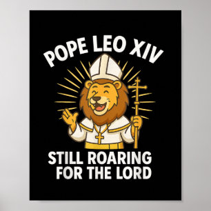 Poster Le Pape Leo Xiv Lion Roulant Pour Le Seigneur Garç