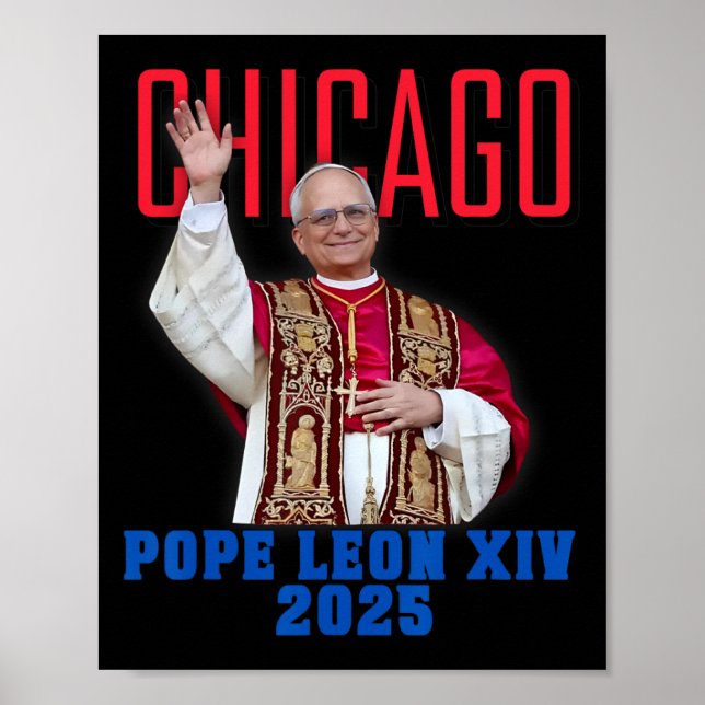Poster Le pape Leon Xiv 2025 - Le premier pape américain  (Devant)