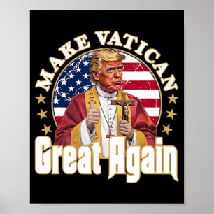 Poster Le Pape Trump Drôle Le Président Trump Veut Être L
