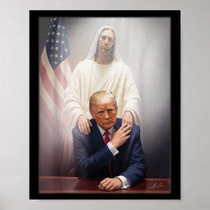 Poster Le pape Trump drôle Trump Vatican Christian Retro