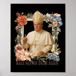Poster Le pape Trump drôle Trump Vatican Christian Retro