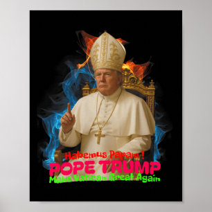 Poster Le pape Trump drôle Trump Vatican Christian Retro