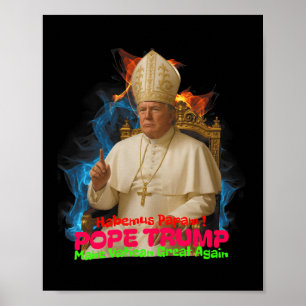 Poster Le pape Trump drôle Trump Vatican Christian Retro
