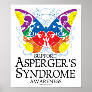 Poster Le papillon du syndrome d'Asperger