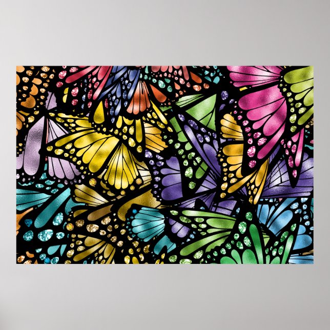 Poster Le papillon majestueux (Devant)