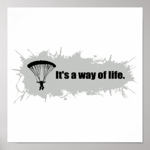 Poster Le parachutage est un mode de vie
