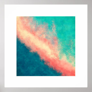 Poster Le paradis du sable rose (Carré zen)