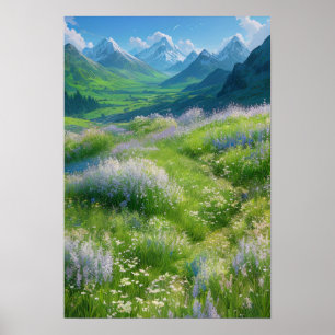 Poster Le paradis vert dans les montagnes