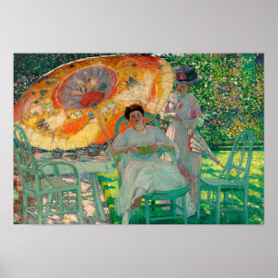 Poster Le Parasol du jardin