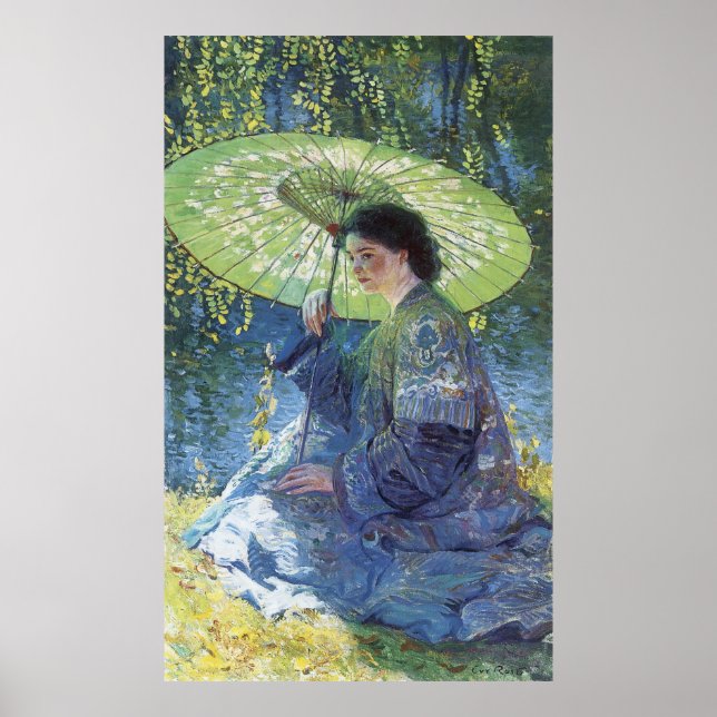 Poster Le Parasol Vert, Guy Rose (Devant)