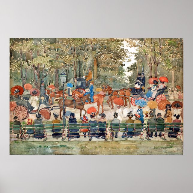 Poster Le parc central Maurice Prendergast (Devant)