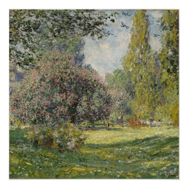 Poster Le Parc Monceau - Claude Monet (Devant)
