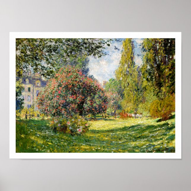 Poster Le Parc Monceau de Claude Monet (Devant)