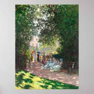 Poster Le Parc Monseau par Claude Monet