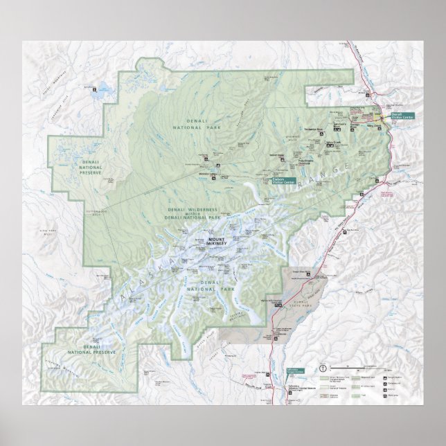 Poster Le Parc national de Denali (Devant)