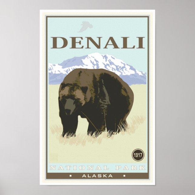 Poster Le Parc national de Denali (Devant)