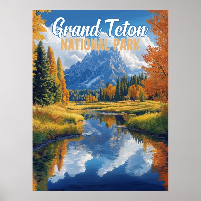 Poster Le Parc national de Grand Teton (Devant)