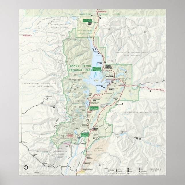 Poster Le Parc national de Grand Teton (Devant)