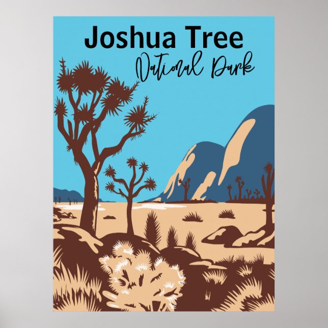 Poster Le Parc national de Joshua Tree (Devant)