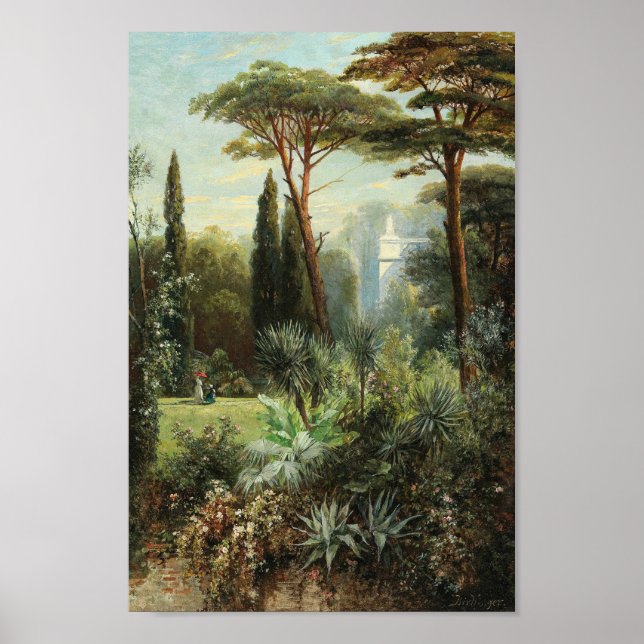 Poster Le parc romantique du château | Franz Xaver Birkin (Devant)