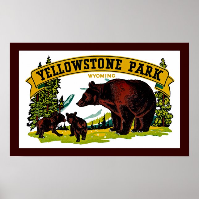 Poster Le parc Yellowstone (Devant)