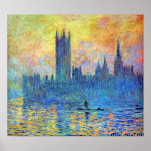 Poster Le Parlement de Londres en hiver de Claude Monet