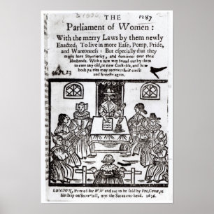 Poster Le Parlement des femmes, 1656